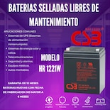 Bateria Sellada Libre De Mantenimineto Csb Hr1221w 12v 5.1a