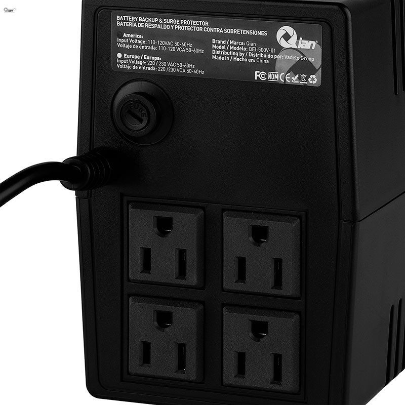 Foto 4 | No Break Interactivo de 500va/300w, Qian Qei-500v-01, con 4 Contactos