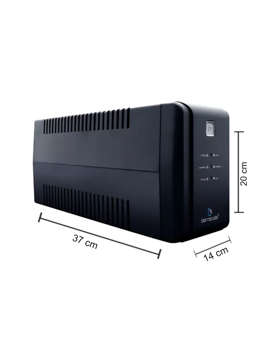 Foto 4 pulgar | No Break Barracuda SR-600 600va/240w - Voltaje 120v-140v