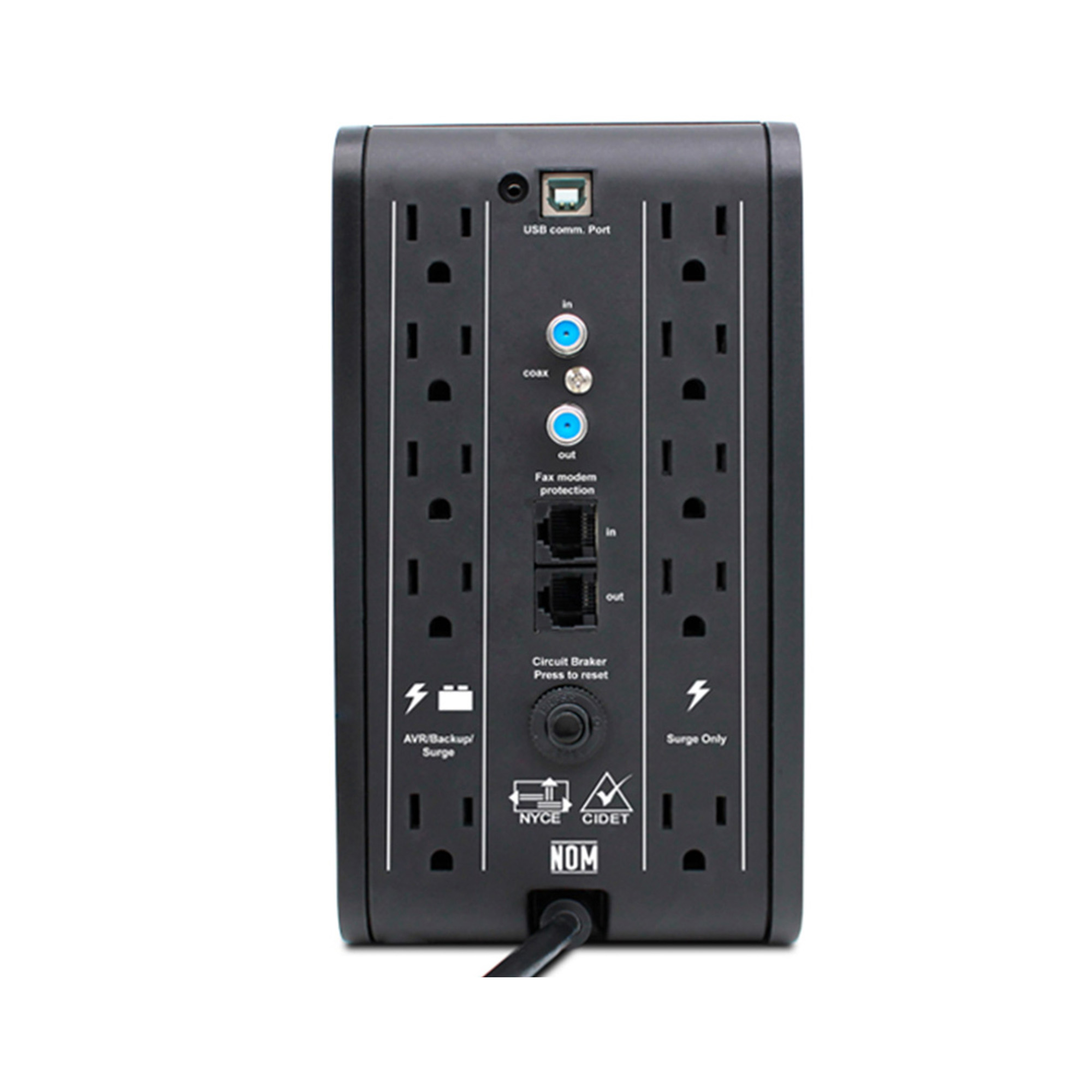 Foto 3 | No Break Interactivo Cdp Ru-smart1010 De 1000va/500w Con 10 Contactos Y 4 Puertos Usb