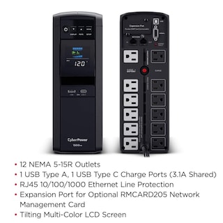Foto 5 | No Break Cyberpower Cp1500pfclcda Línea Interactiva 1000w