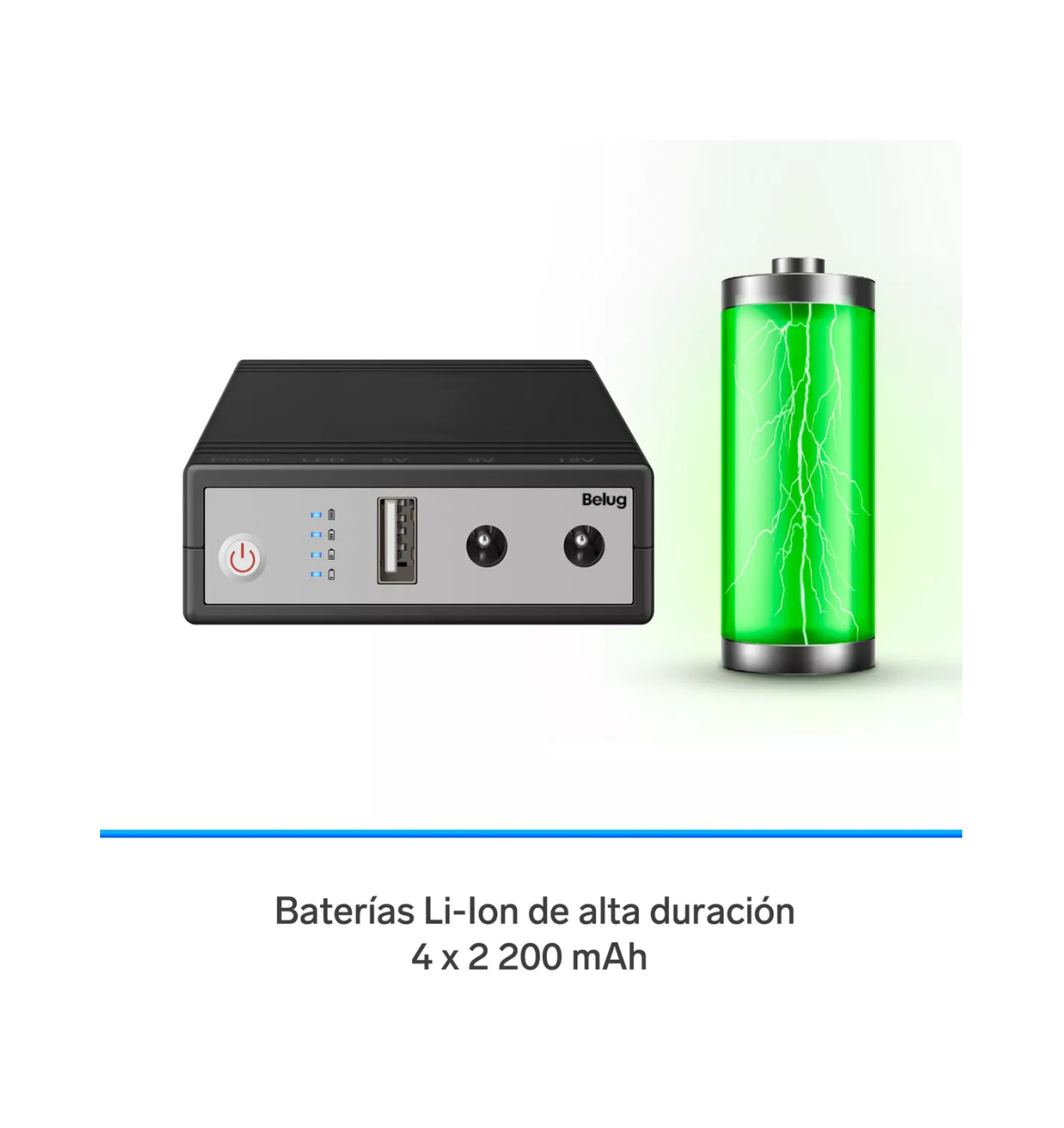 Foto 2 | Mini No Break (ups) Para Módem 390 Min De Respaldo 8 800 Mah Negro Belug