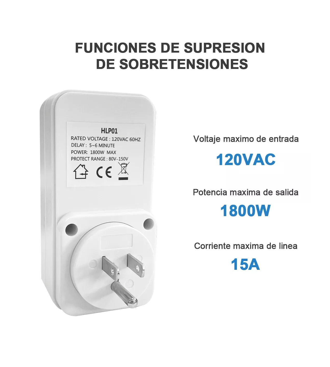 Foto 3 pulgar | Protector De Voltaje Refrigerador Lavadora Electrodomésticos, Blanco