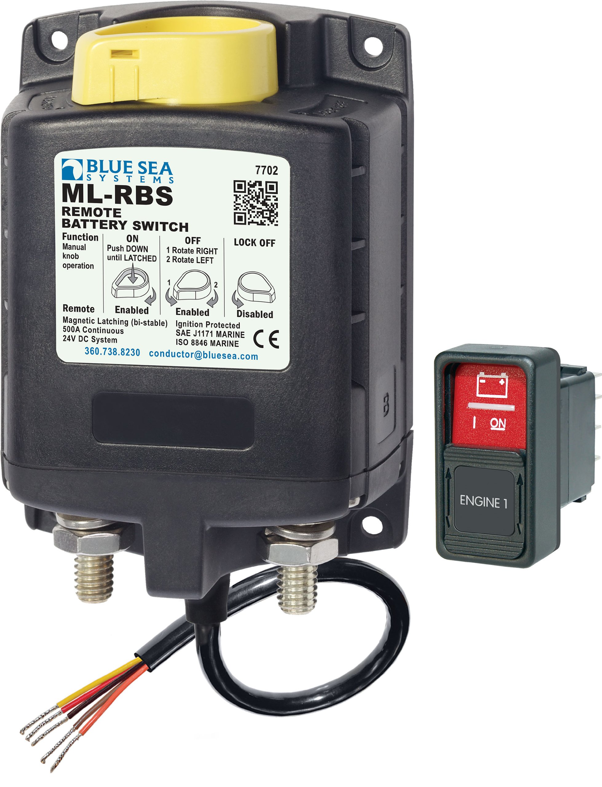 Foto 2 pulgar | Interruptor De Batería Blue Sea Systems 7702 Ml-rbs 24v Dc 500a - Venta Internacional.