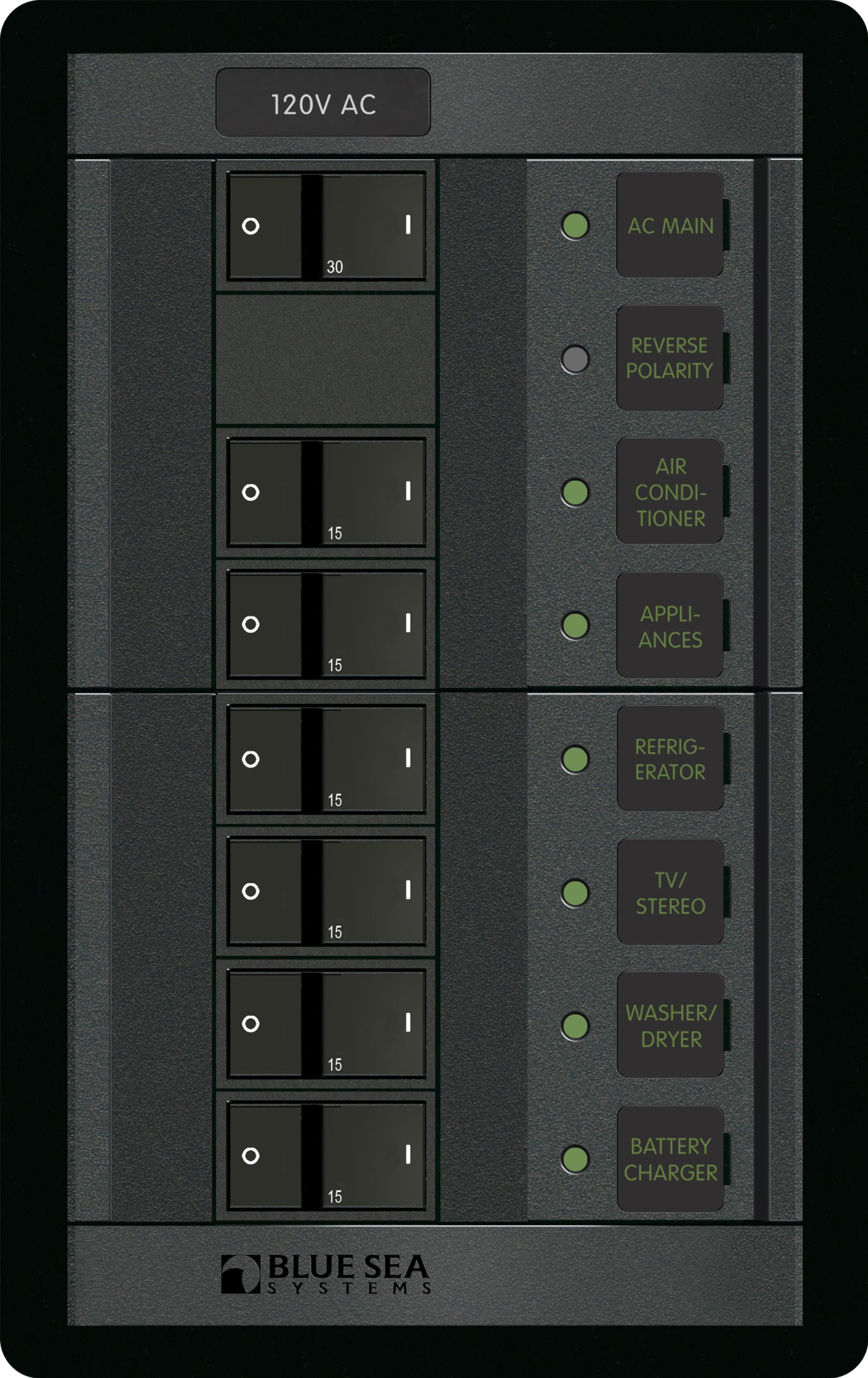 Foto 2 pulgar | Panel Blue Sea Systems 1202 120 V Ac Principal + 6 Posiciones - Venta Internacional.