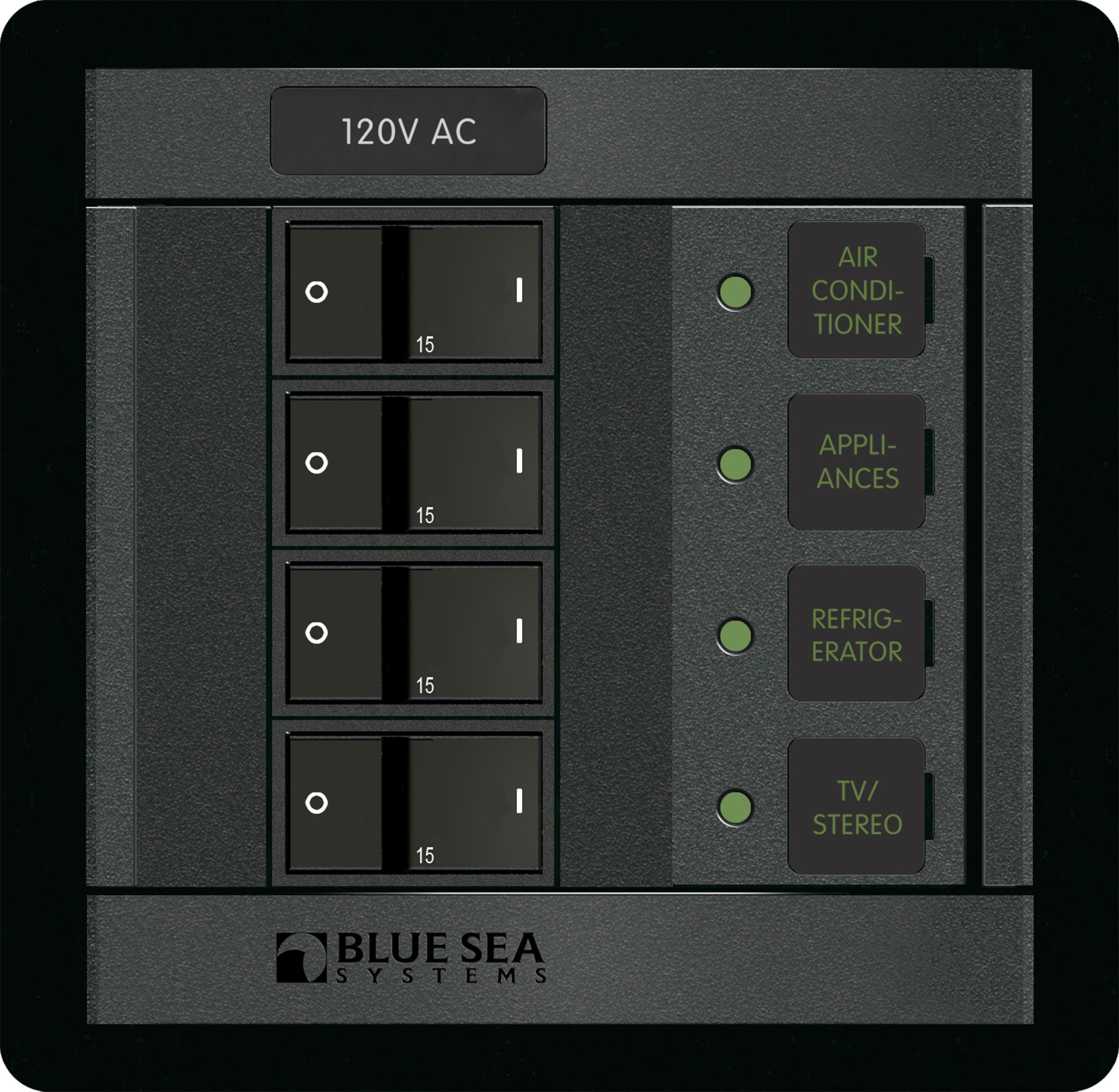 Foto 2 pulgar | Panel Blue Sea Systems 1210 120 V Ac 4 Posiciones Con Disyuntores - Venta Internacional.