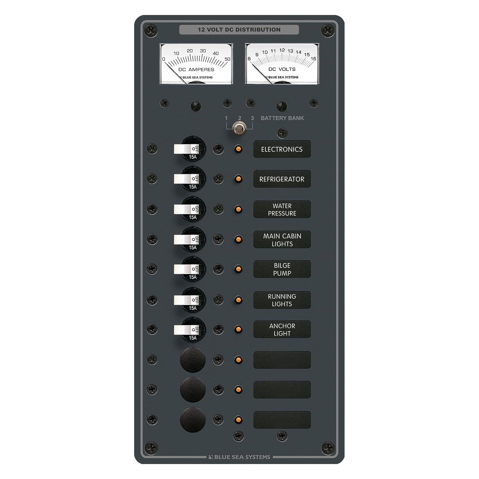 Foto 1 | Panel Blue Sea Systems 8082 Dc De 10 Posiciones Con Voltios Y Amperios - Venta Internacional.