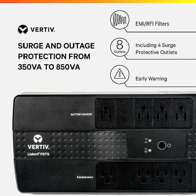 Foto 2 | Ups Vertiv Liebert Pst5 500 Va/300 W 120 V 8 Enchufes - Venta Internacional.