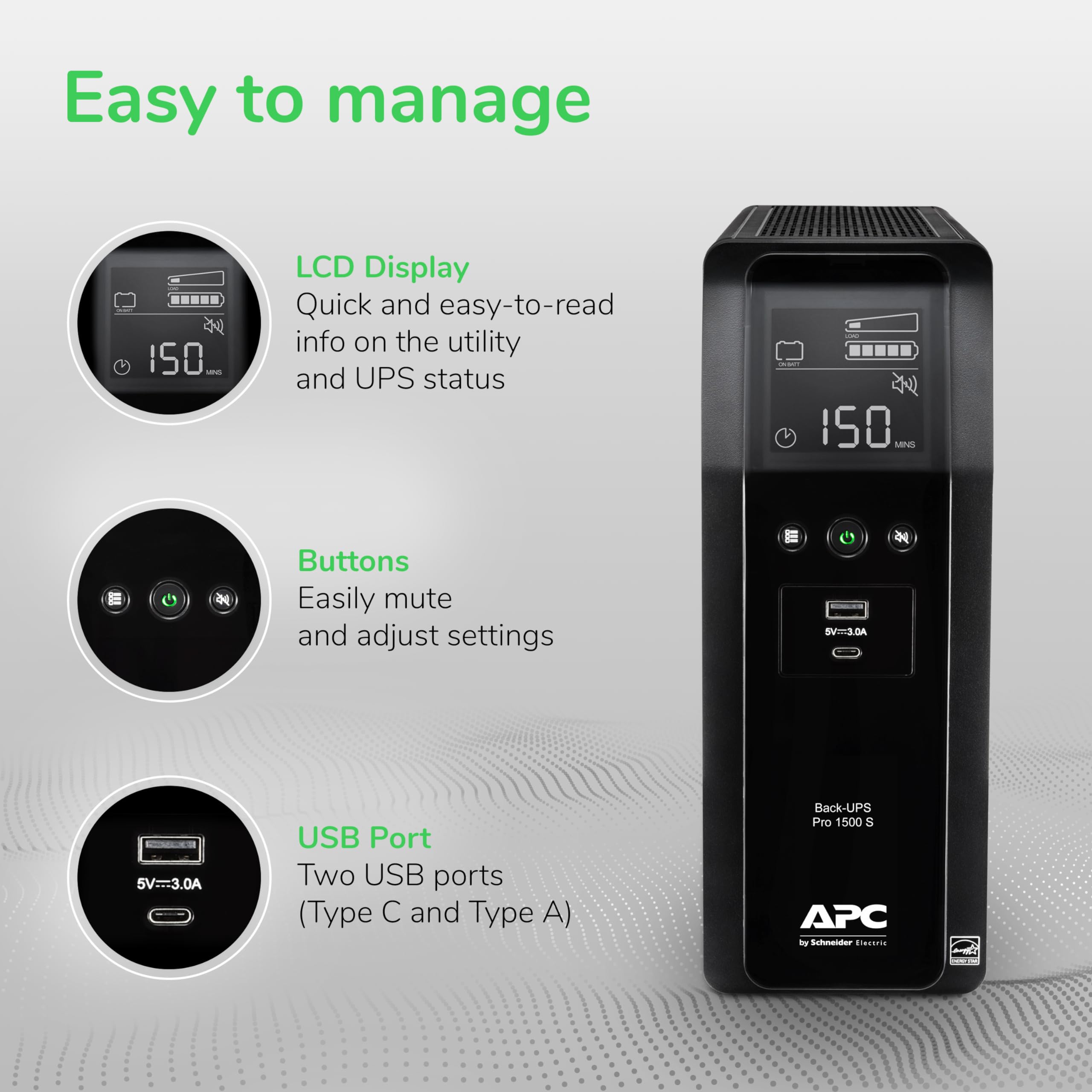 Foto 3 pulgar | Ups Apc Br1500ms2 De Onda Sinusoidal De 1500 Va Con Avr, 10 Salidas Y 2 Usb - Venta Internacional.