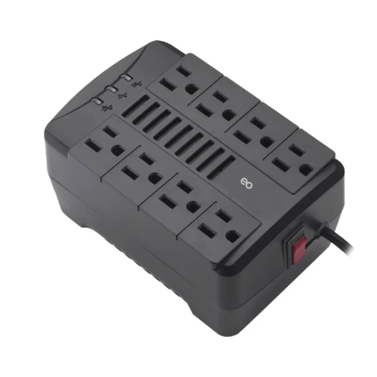 Foto 2 pulgar | Regulador 480w 1.000va 8 Contactos Eo Safe Imports Esi-20137 Negro
