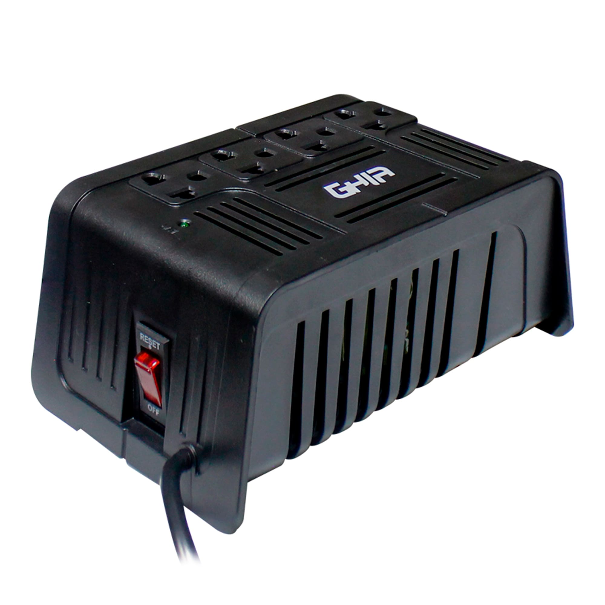 Foto 2 pulgar | Regulador de Voltaje de 1000va/400w, Ghia Gvr-010 color Negro con 4 Contactos