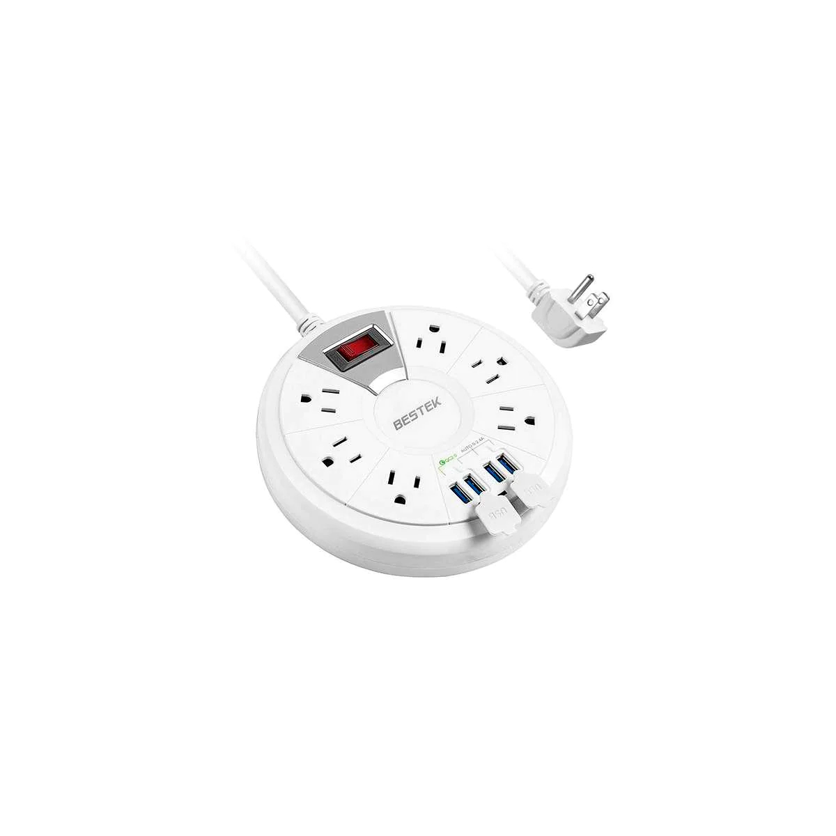 Multicontactos Bestek MRJ6008 4 Usb Circular