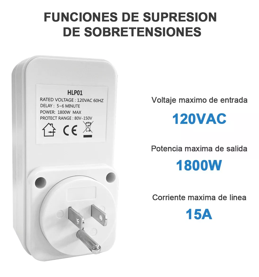 Foto 2 | Protector Voltaje Refrigerador Lavadora Electrodomésticos, Blanco