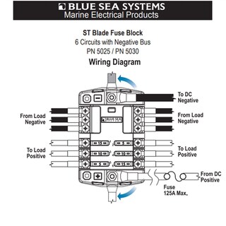 Foto 3 | Bloque De Fusibles Blue Sea Systems 5025 St Blade 6 Circuitos Con Tapa - Venta Internacional.