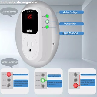 Foto 4 | Protector de Voltaje Para Refrigerador Regulador Lavadora Tv Blanco