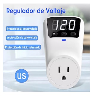 Foto 4 | Regulador De Voltaje Protector Led Ajustable 80v-140v 1800va Blanco Con Negro