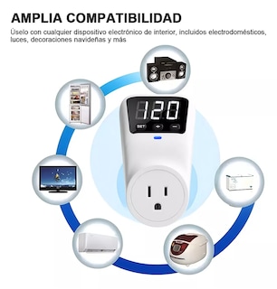 Foto 5 | Regulador De Voltaje Protector Led Ajustable 80v-140v 1800va Blanco Con Negro