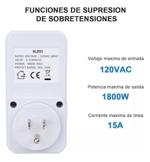 Foto 2 | Protector Voltaje Refrigerador Lavadora Electrodomésticos Blanco