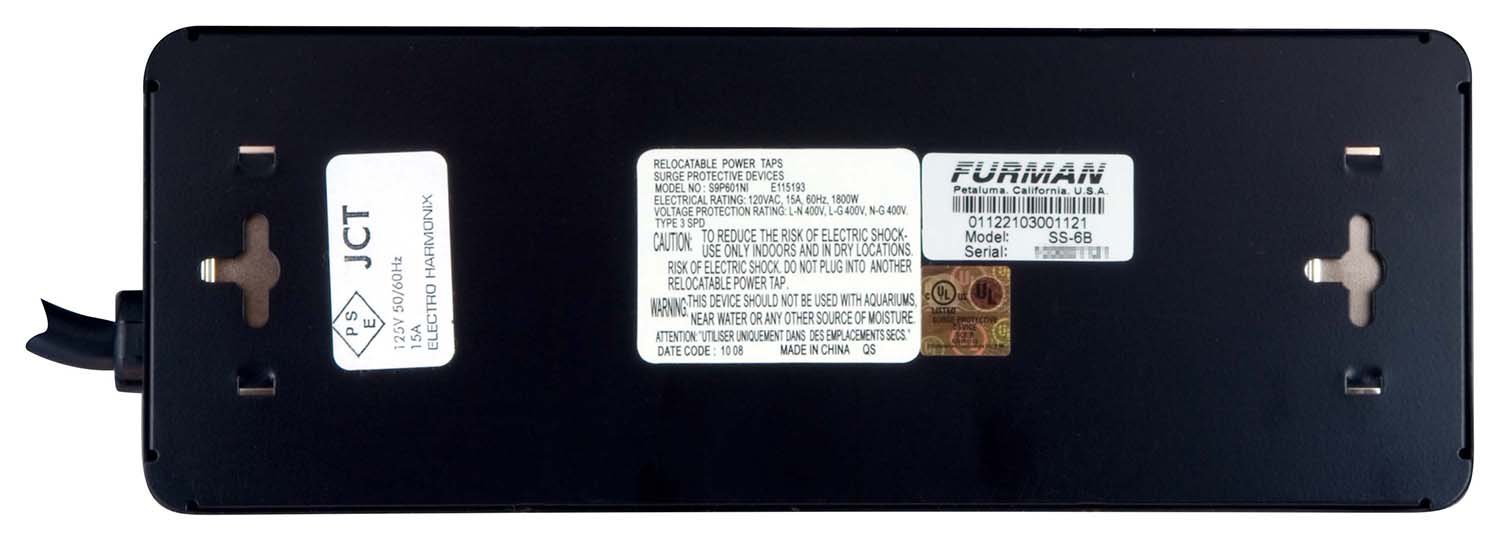 Foto 5 pulgar | Acondicionador De Energía Furman Ss6b Con Cable De Alimentación De 15 Pies Negro - Venta Internacional.