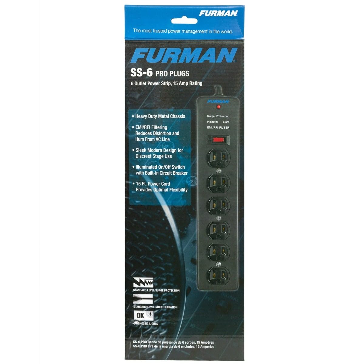 Foto 4 | Cinta Supresora De Sobretensiones Furman Ss-6 6-outlet Pro (ss6d1) - Venta Internacional.