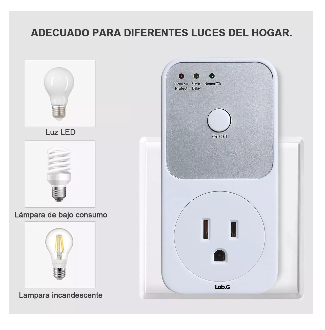 Foto 6 pulgar | Protector Voltaje Lab.g Refrigerador Lavadora Electrodomésticos Blanco