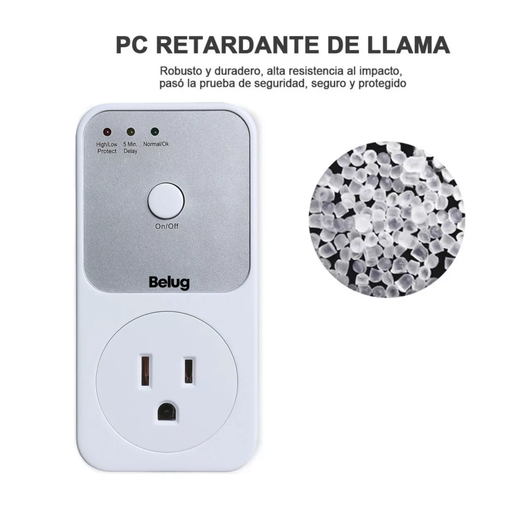 Foto 4 pulgar | Protector Voltaje Belug, Refrigerador Lavadora Electrodomésticos Blanco