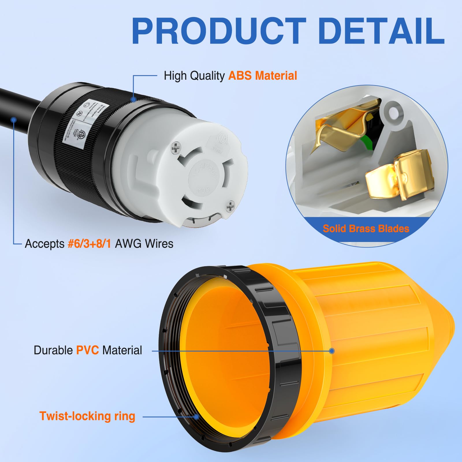 Foto 2 | Cable De Alimentación Rv Twist Lock Plug 50a 125/250 V Nema Ss2-50r - Venta Internacional.