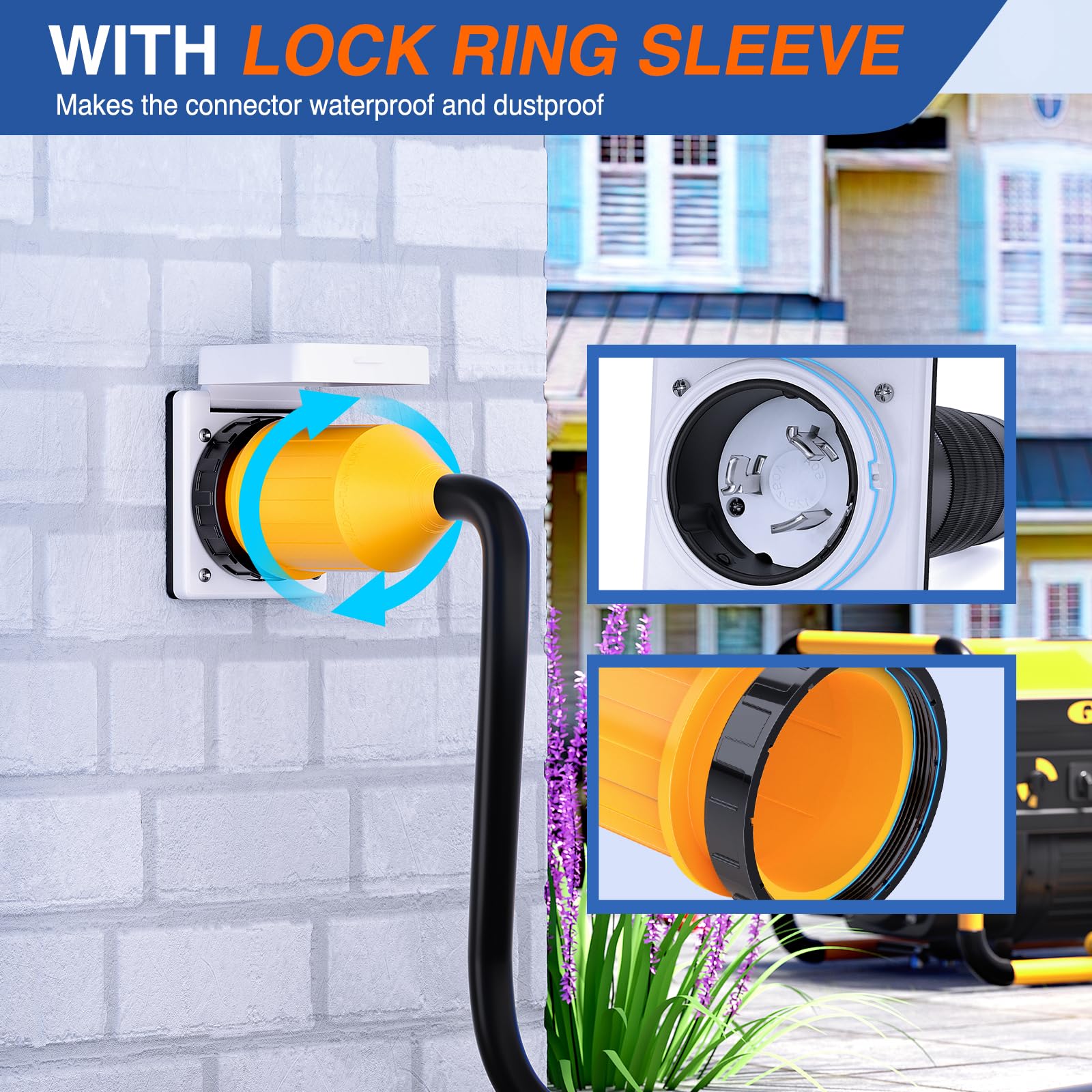 Foto 6 pulgar | Cable De Alimentación Rv Twist Lock Plug 50a 125/250 V Nema Ss2-50r - Venta Internacional.