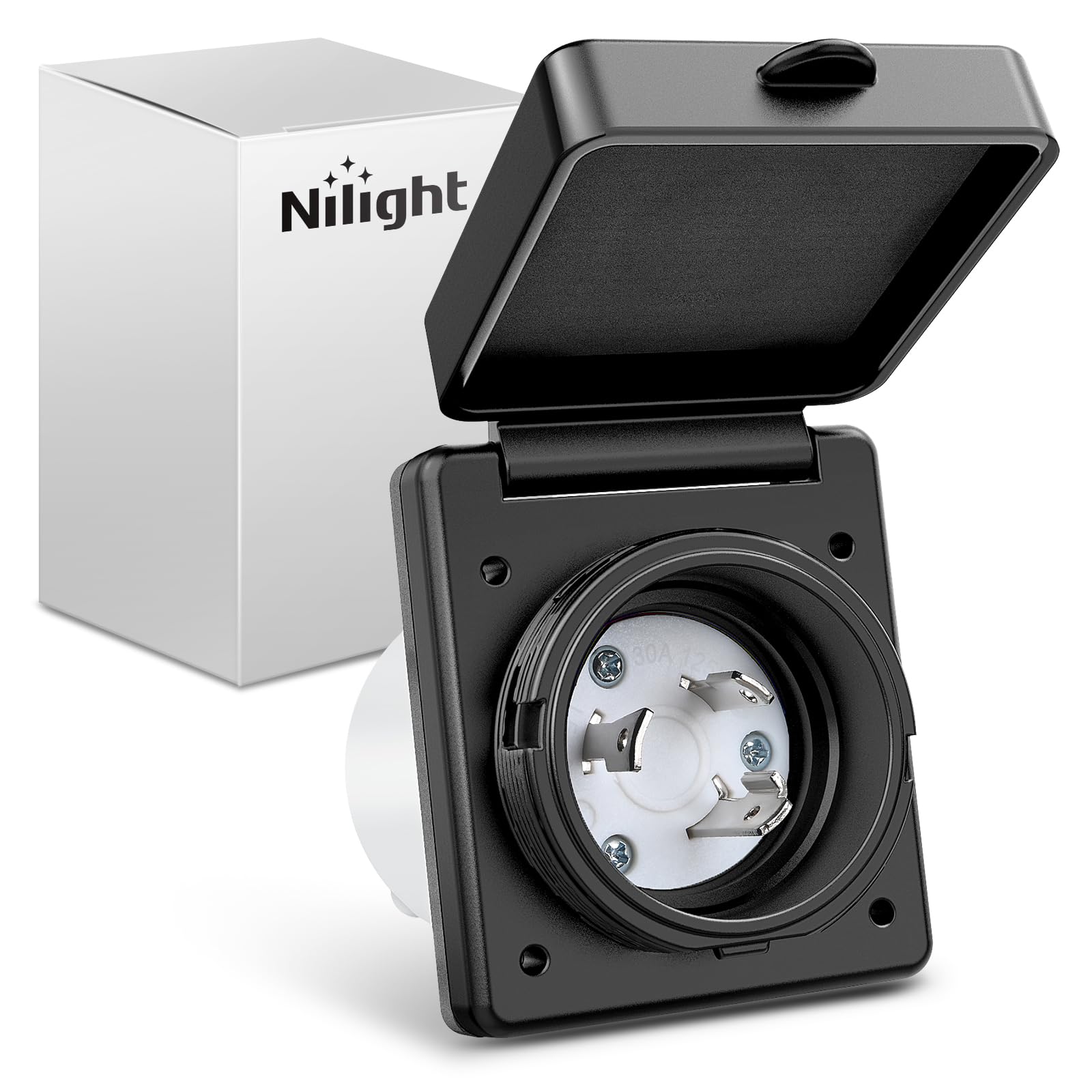 Foto 2 pulgar | Entrada De Alimentación Rv Shore Nilight 30a 125v Twist Lock Nema L5-30p - Venta Internacional.