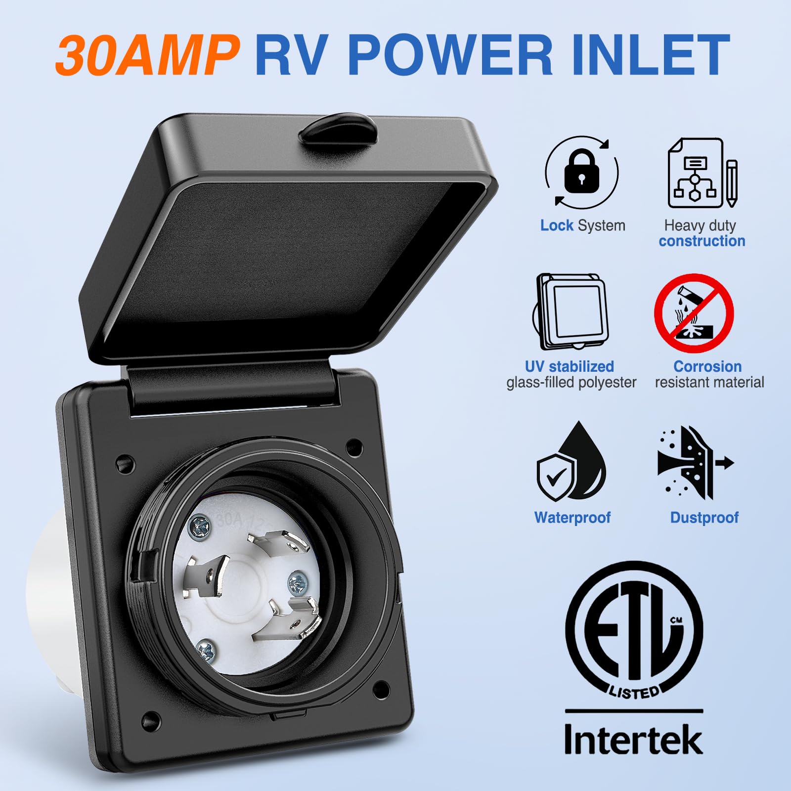 Foto 3 pulgar | Entrada De Alimentación Rv Shore Nilight 30a 125v Twist Lock Nema L5-30p - Venta Internacional.