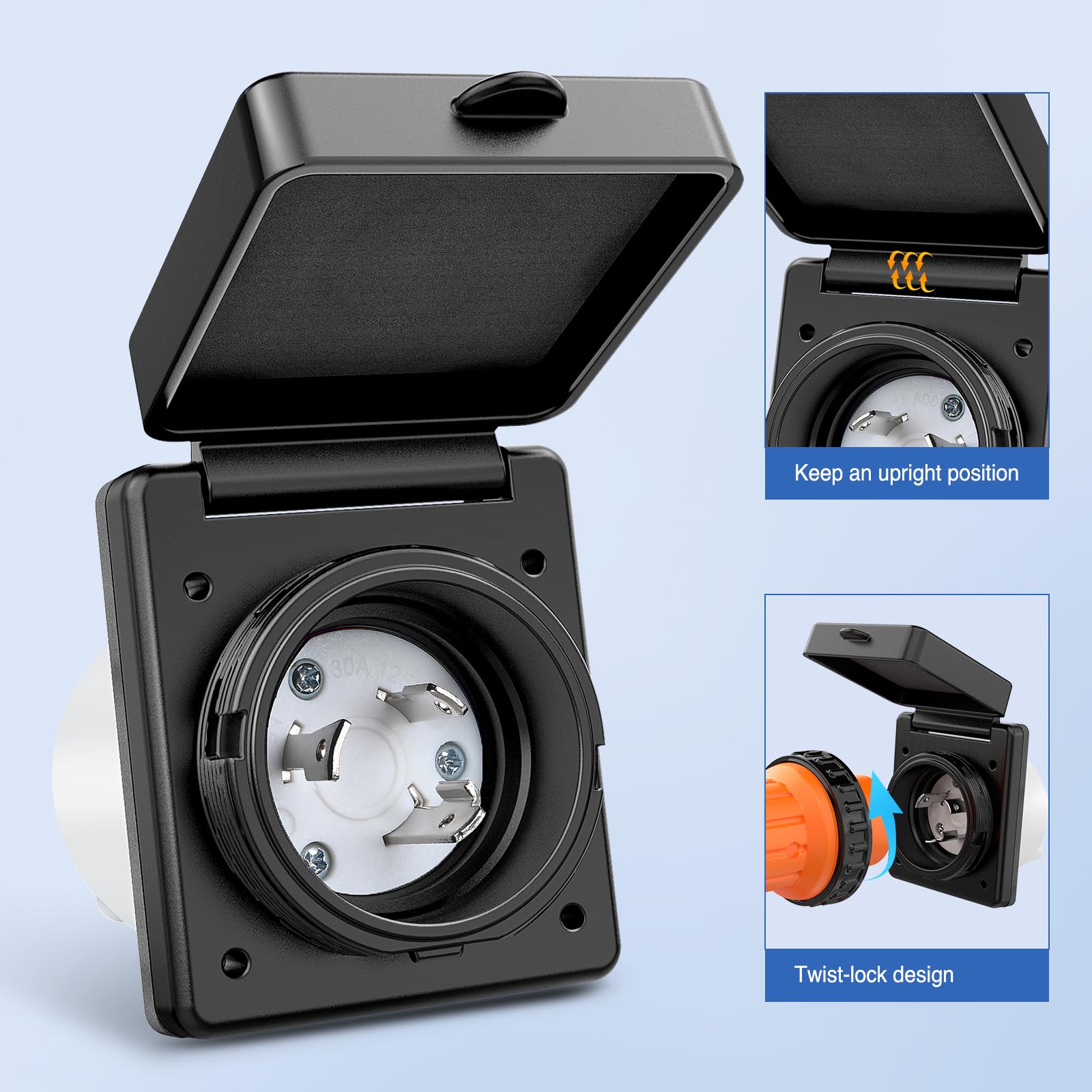 Foto 5 | Entrada De Alimentación Rv Shore Nilight 30a 125v Twist Lock Nema L5-30p - Venta Internacional.