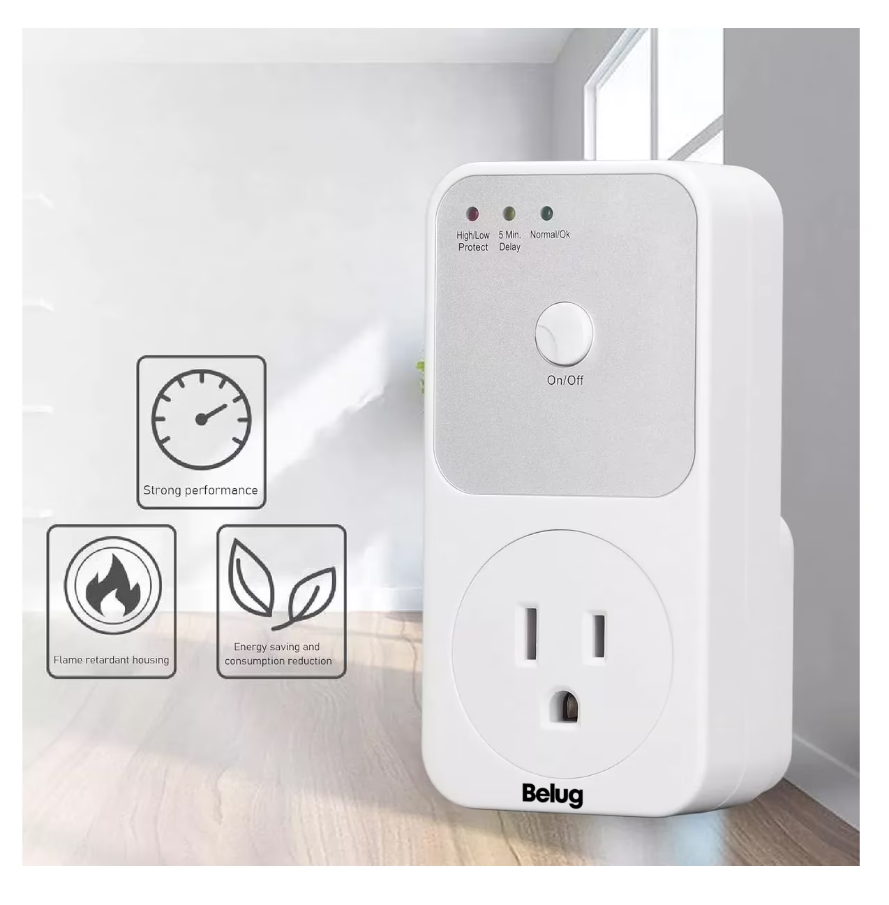 Foto 6 pulgar | Protector Voltaje Refrigerador Lavadora Doméstico Belug, 2 Pcs Blanco