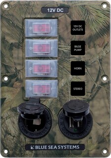Foto 1 | Panel De Interruptores De Disyuntores Blue Sea Systems 4324 Camo - Venta Internacional.