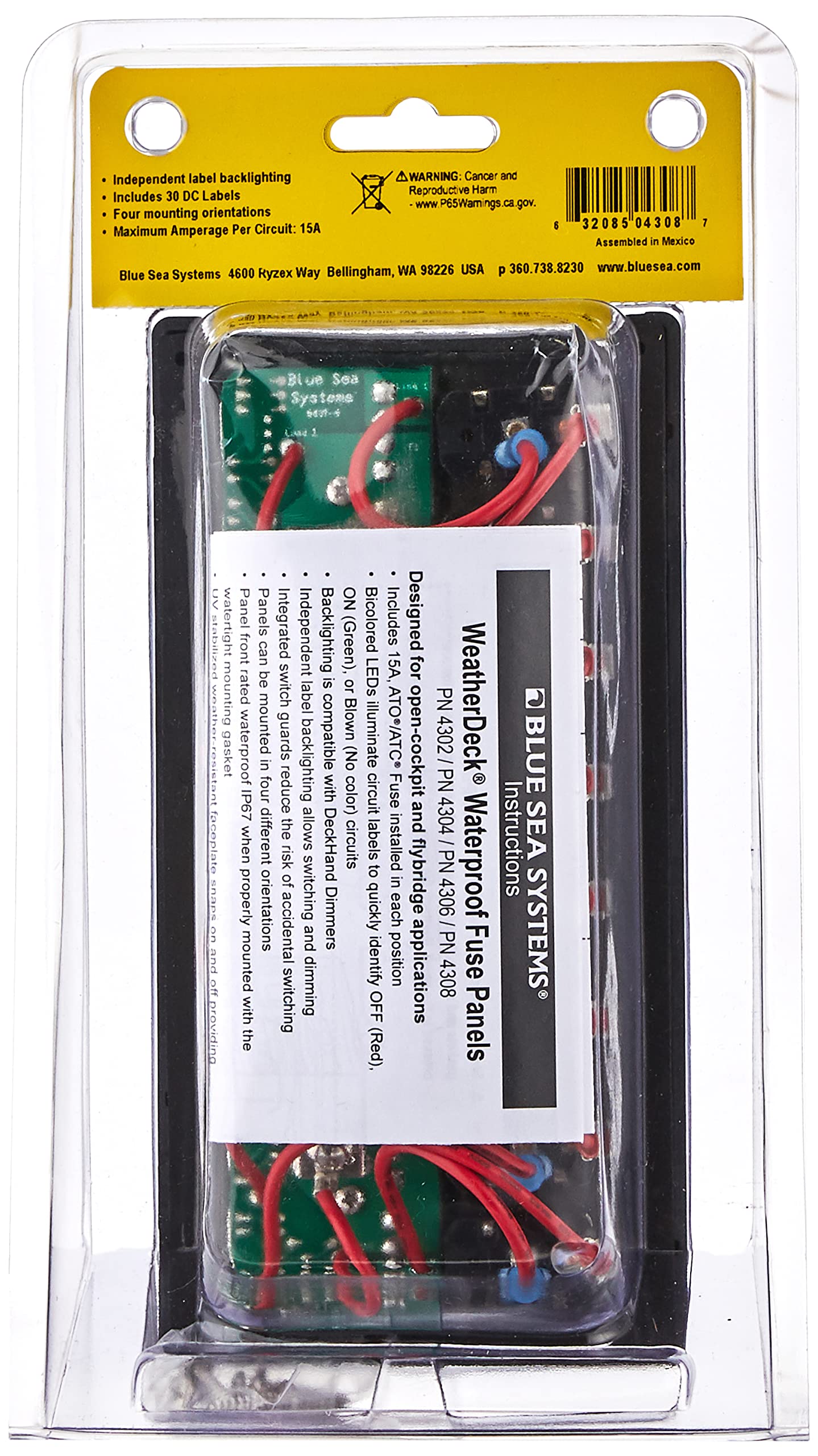 Foto 6 pulgar | Panel De Interruptores Blue Sea Systems 4308 12 Vdc, 8 Posiciones Con Fusibles - Venta Internacional.