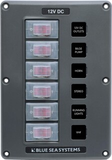 Foto 1 | Panel De Interruptores Blue Sea Systems Resistente Al Agua, 6 Posiciones - Venta Internacional.