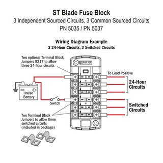 Foto 3 | Bloque De Fusibles Blue Sea Systems St Blade 5037 De 6 Circuitos - Venta Internacional.