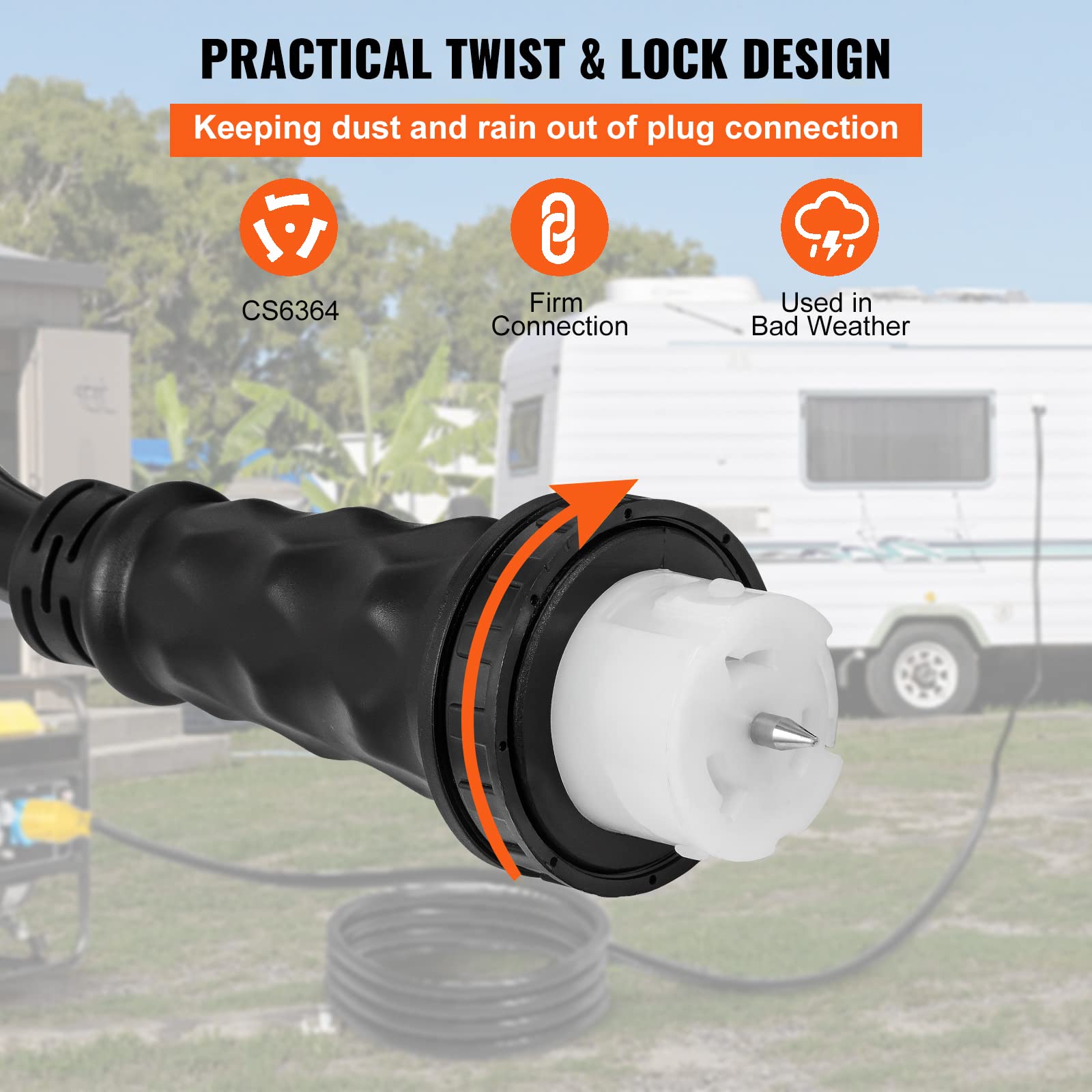 Foto 5 | Cable De Extensión Para Generador Vevor, 20 Pies, 50 A, Nema N14-50p Y Ss2-50r - Venta Internacional.