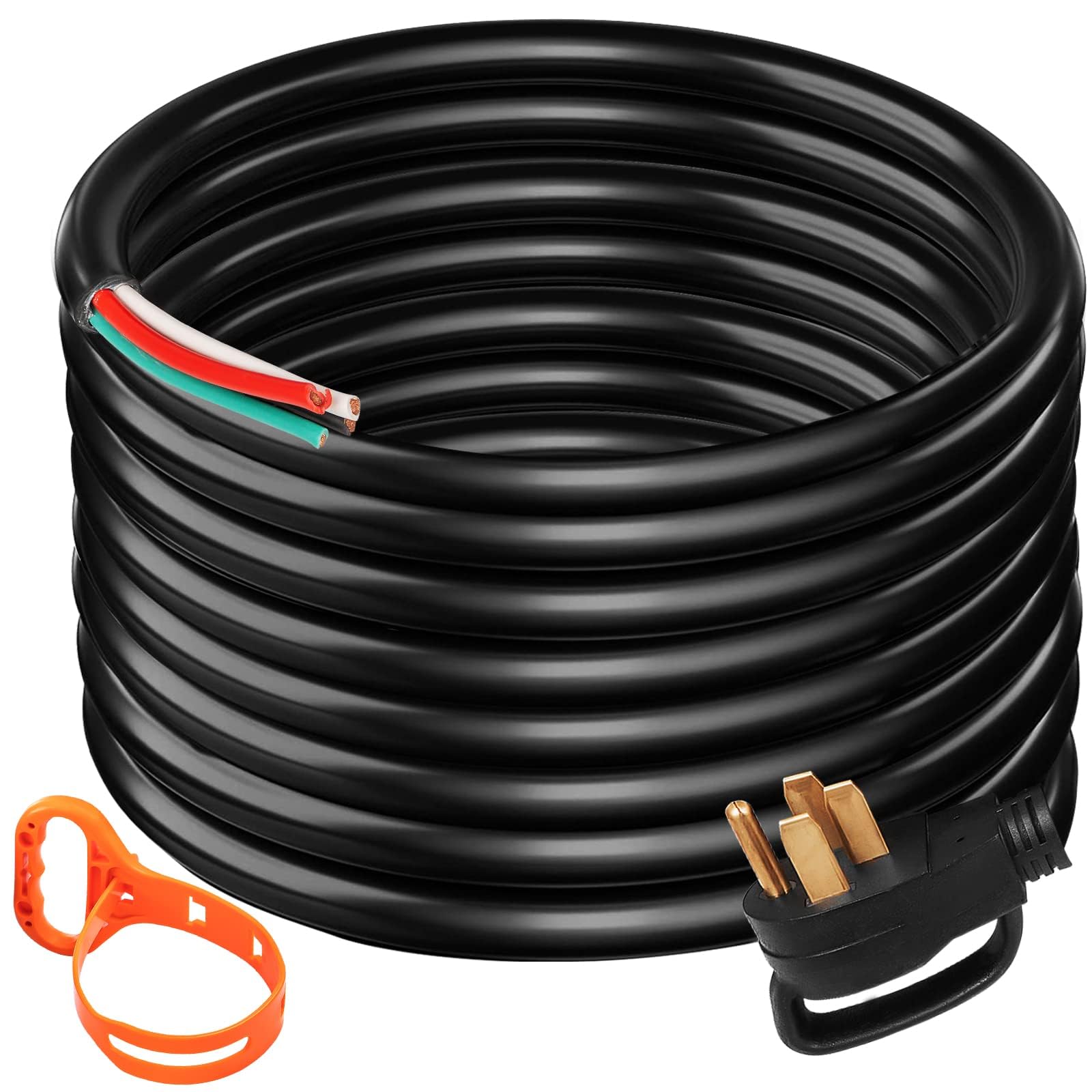 Foto 2 pulgar | Cable De Extensión Para Generador Vevor, 30 Pies, 50 A, Calibre 6, Stw Rv Power - Venta Internacional.