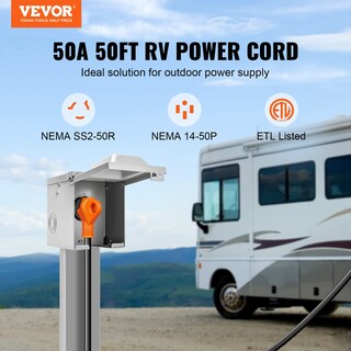 Foto 3 | Cable De Alimentación Vevor Para Vehículos Recreativos, 50 Pies, 50 Amperios, Con Indicador Led Etl - Venta Internac