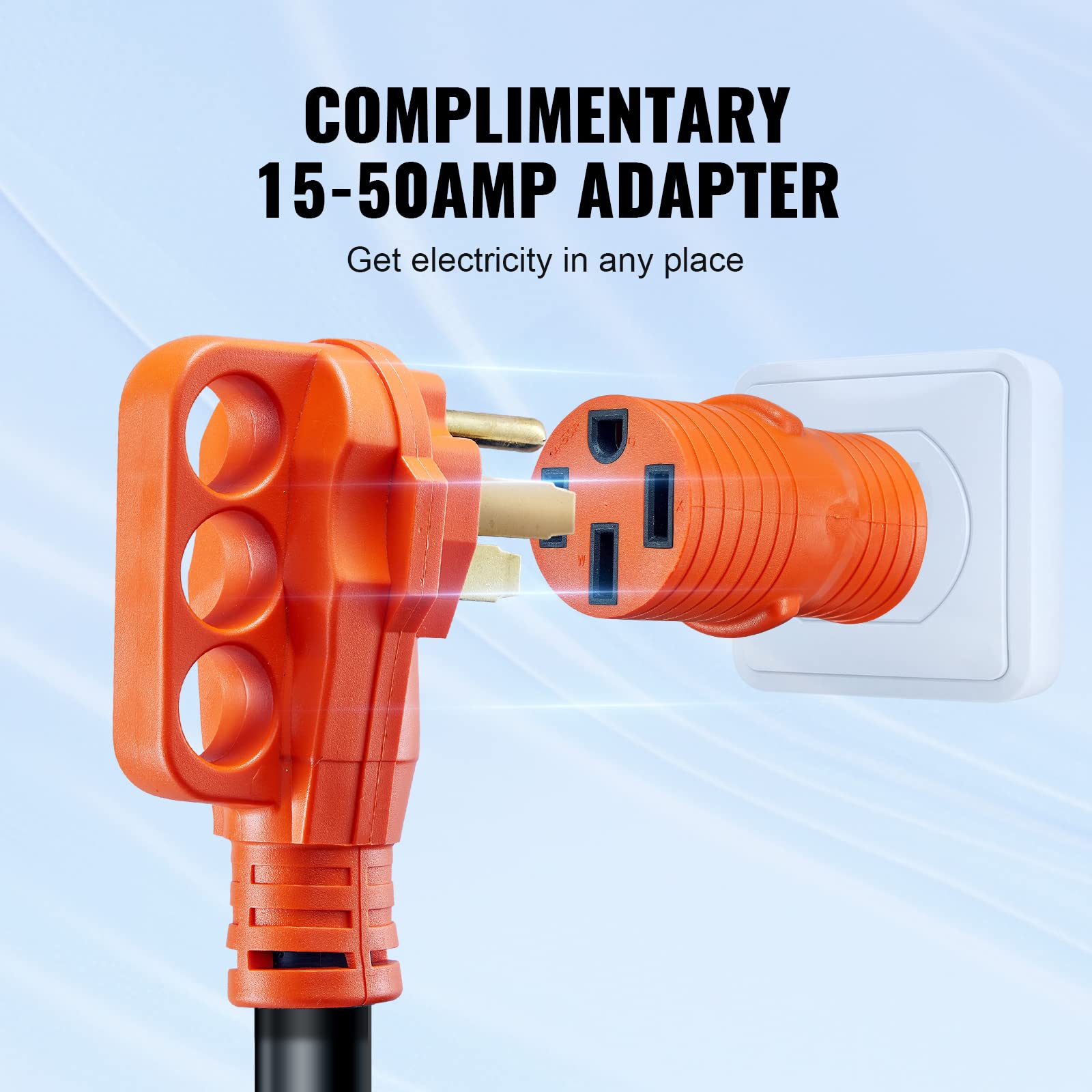 Foto 7 pulgar | Cable De Alimentación Vevor Para Vehículos Recreativos, 50 Pies, 50 Amperios, Con Indicador Led Etl - Venta Internac