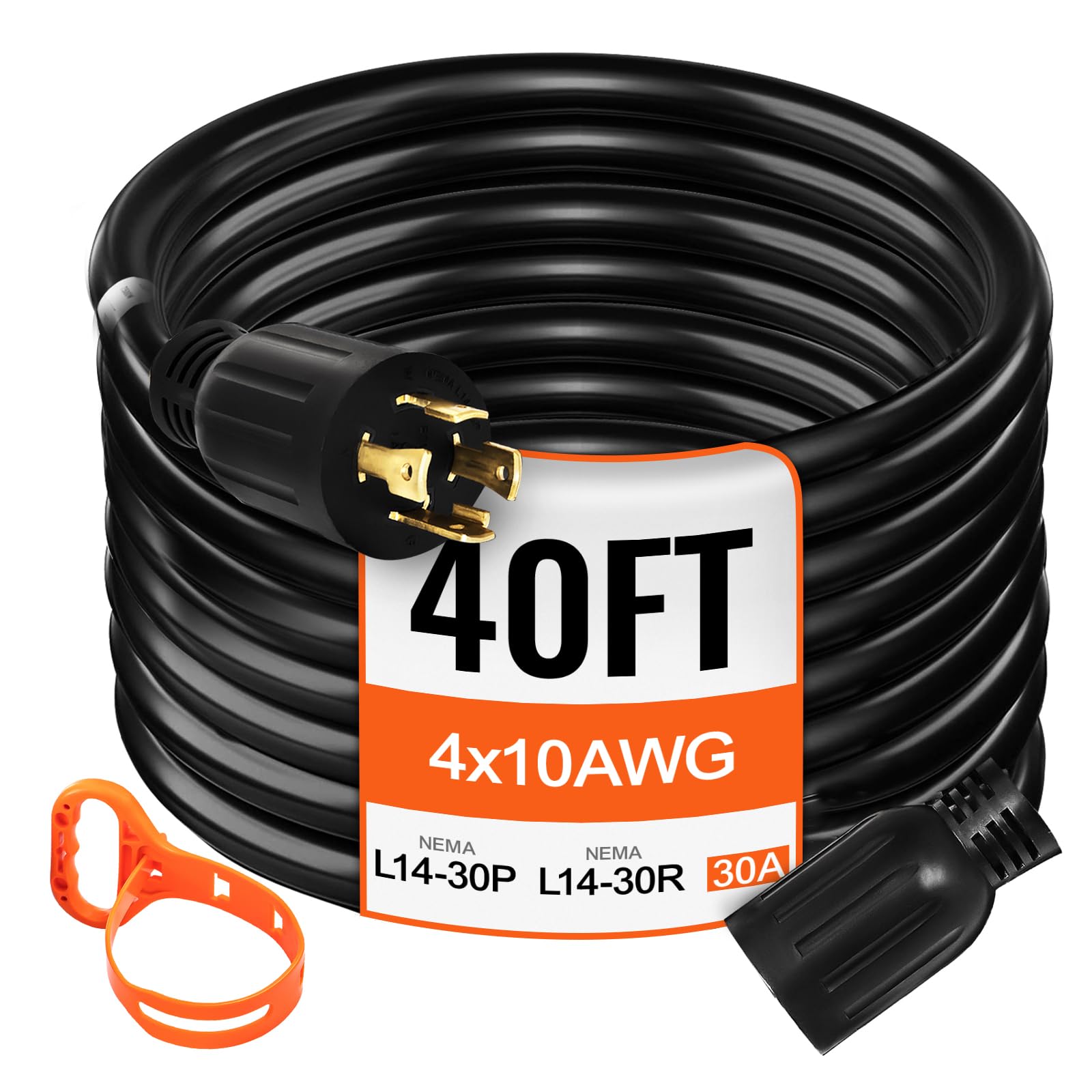 Foto 2 pulgar | Cable De Extensión Para Generador Vevor, 40 Pies, 30 A, 7500 W, Calibre 10, 4 Pro - Venta Internacional.