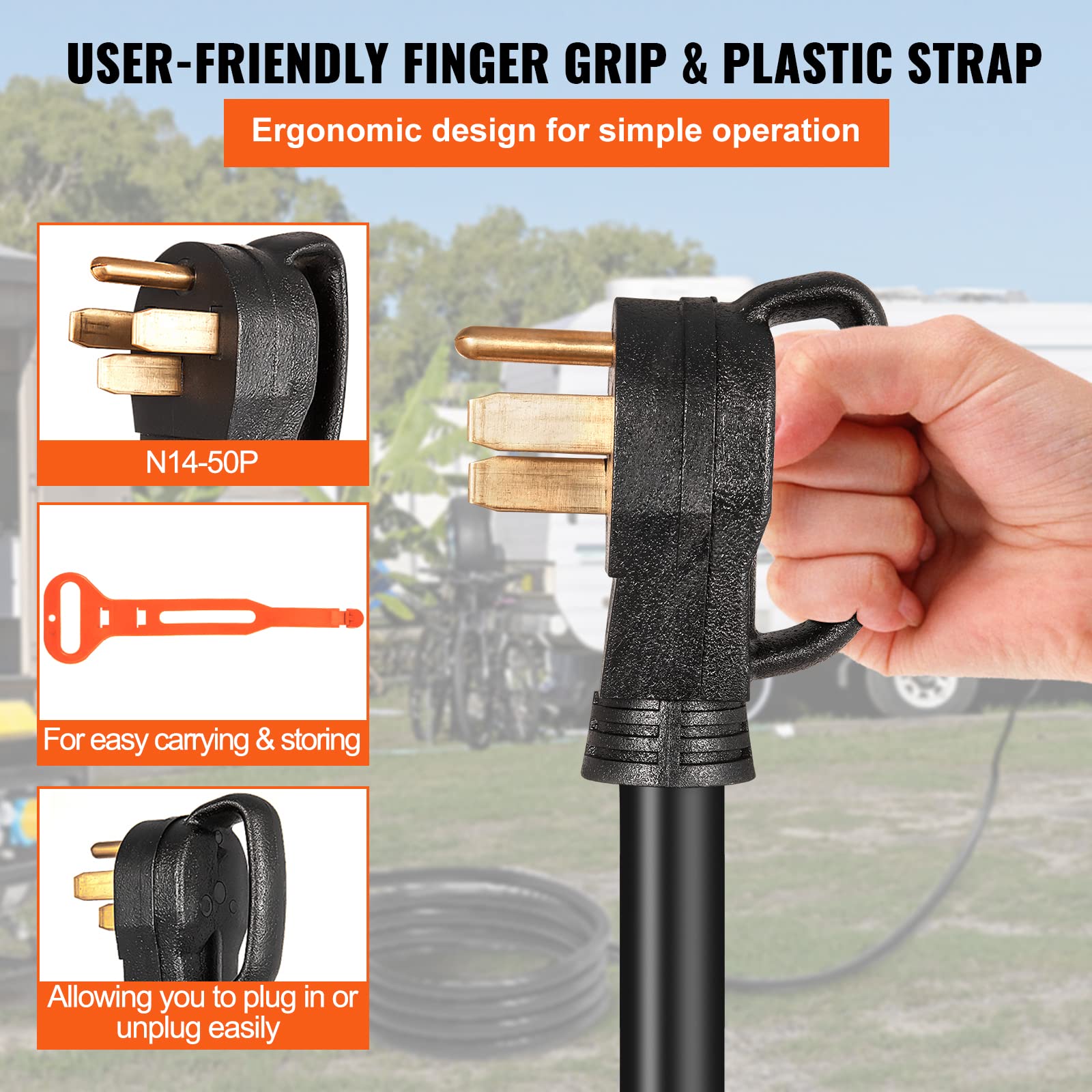 Foto 6 | Cable De Extensión Para Generador Vevor, 15 Pies, 50 A, Nema 14-50p A Ss2-50r - Venta Internacional.