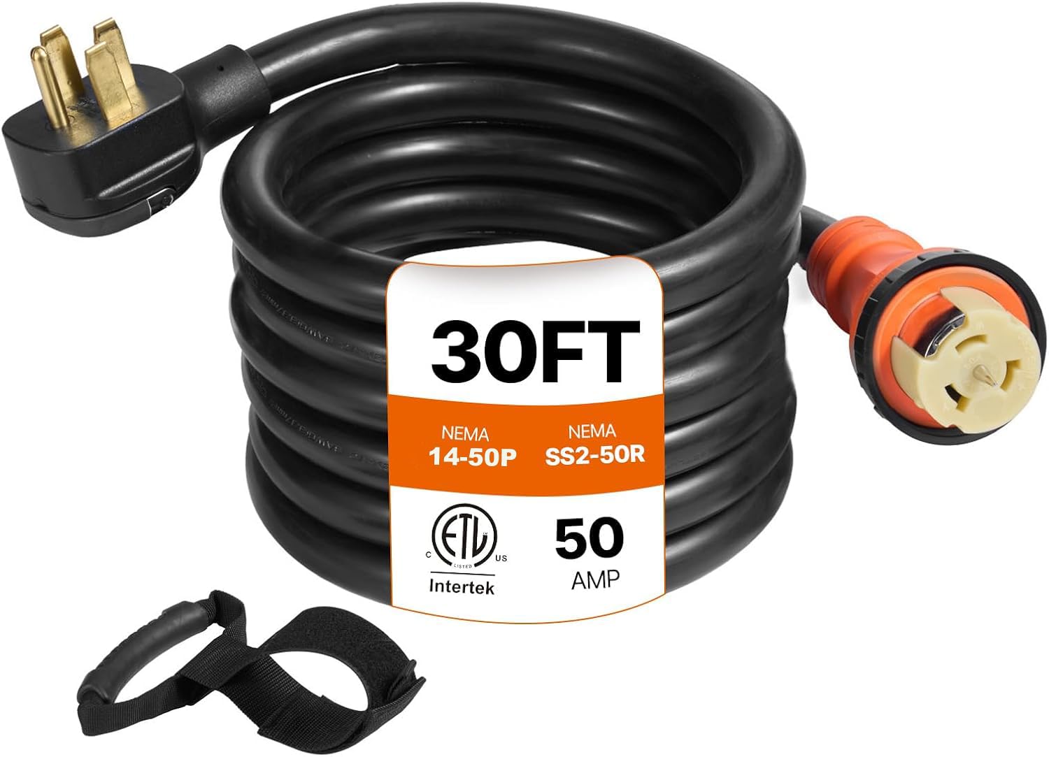 Foto 1 | Cable De Extensión Para Generador Vevor, 50 Amperios, 30 Pies, 1200 W, 125/250 V - Venta Internacional.