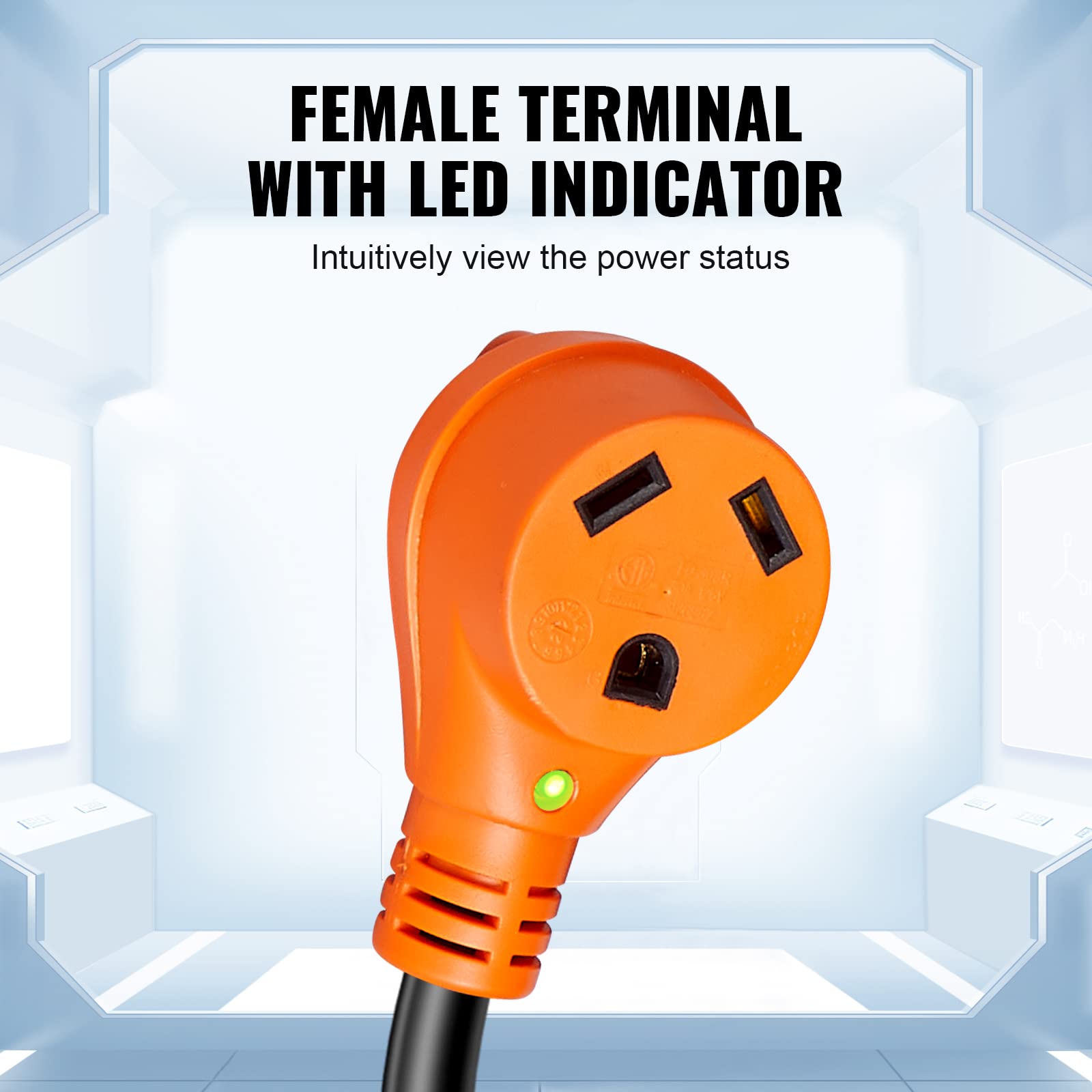 Foto 6 | Cable De Extensión Para Rv Vevor De 30 Amperios Y 50 Pies Con Nema Tt-30r Tt-30p - Venta Internacional.
