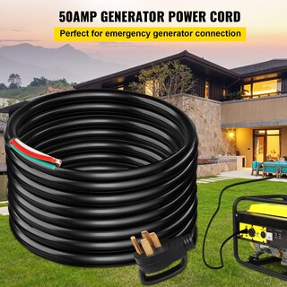 Foto 2 | Cable De Extensión Para Generador Vevor, 50 Pies, 50 A, Calibre 6, Stw 6/3+8/1 - Venta Internacional.