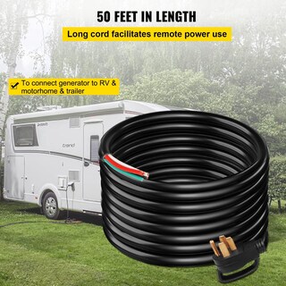 Foto 3 | Cable De Extensión Para Generador Vevor, 50 Pies, 50 A, Calibre 6, Stw 6/3+8/1 - Venta Internacional.