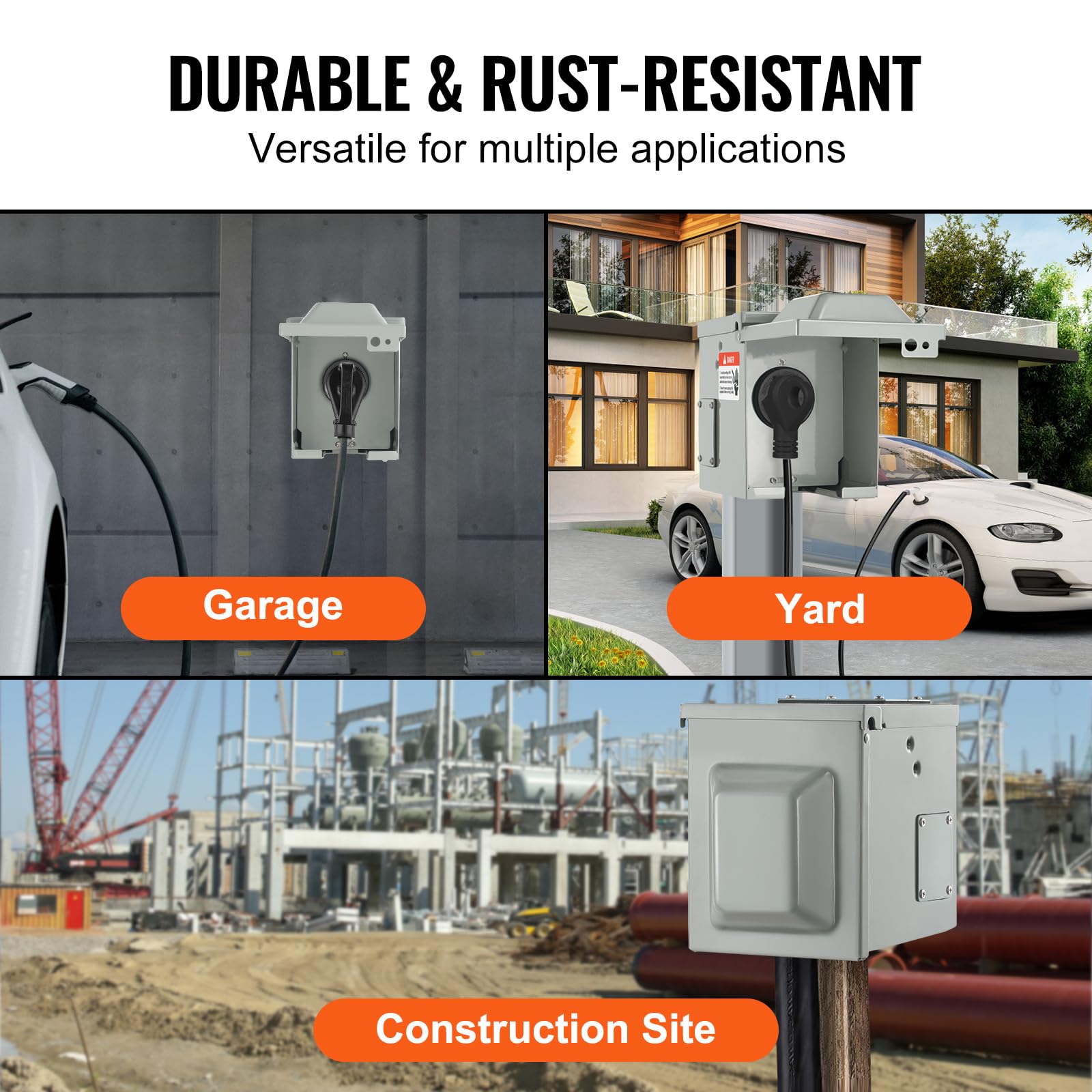 Foto 6 pulgar | Caja De Toma De Corriente Rv Vevor 30a 125/250v Nema Tt-30r Weatherpro - Venta Internacional.