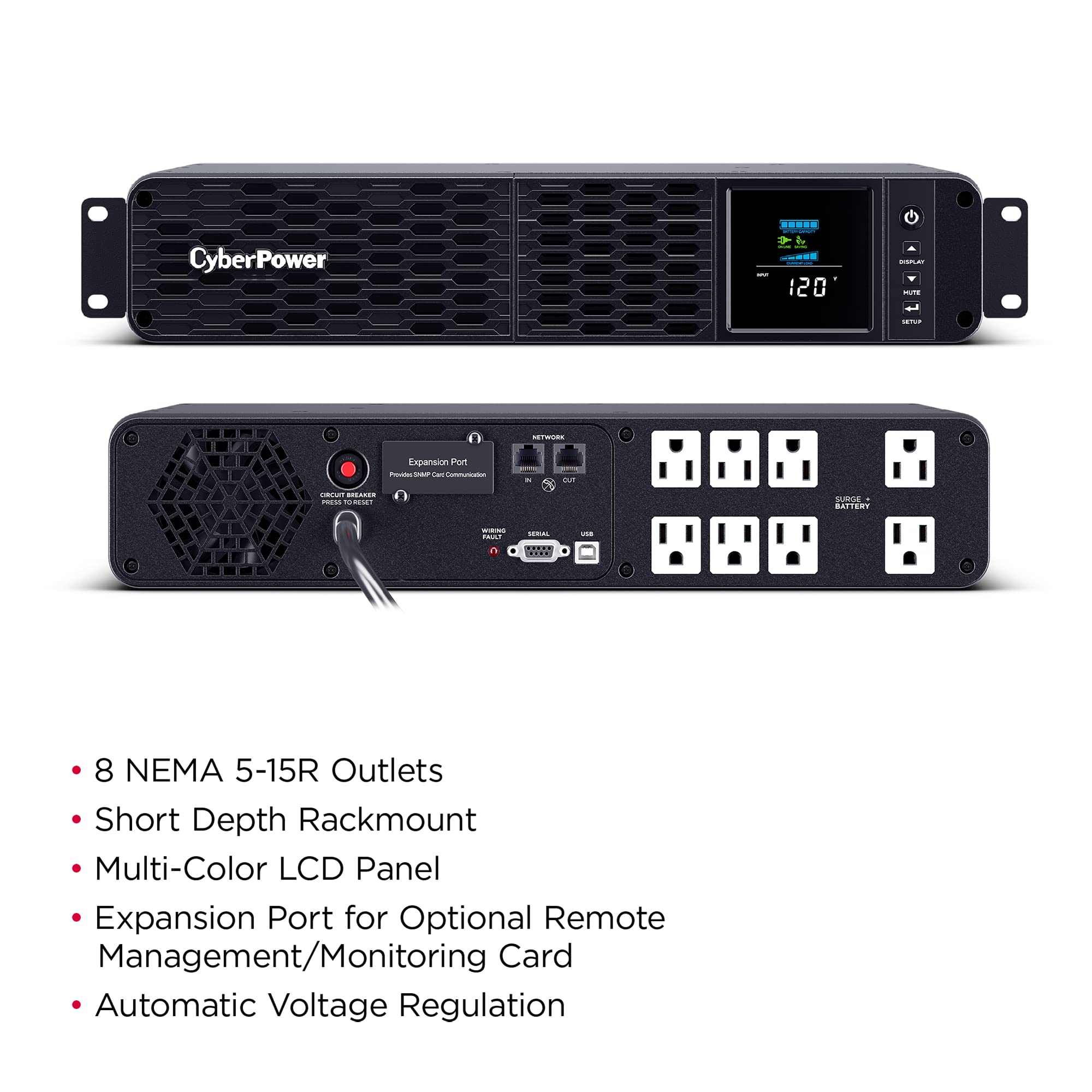 Foto 6 pulgar | Ups Cyberpower Cp1500pfcrm2u Pfc De Onda Sinusoidal 1500 Va/1000 W - Venta Internacional.