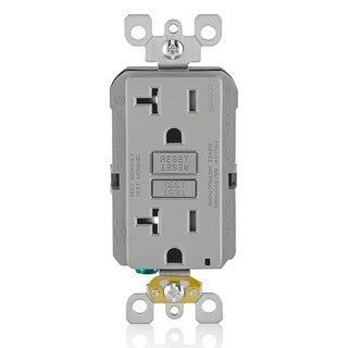Foto 1 | Salida Gfci Leviton De 20 Amperios, Autocomprobación, Resistente A Manipulaciones, Gris - Venta Internacional.