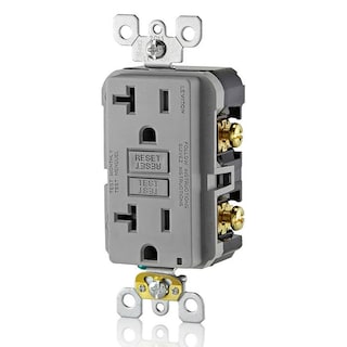 Foto 6 | Salida Gfci Leviton De 20 Amperios, Autocomprobación, Resistente A Manipulaciones, Gris - Venta Internacional.